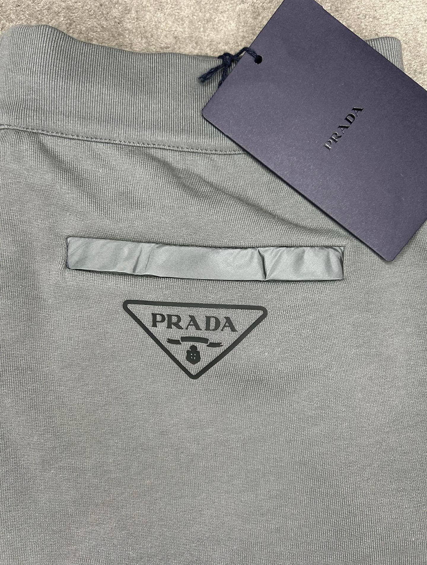 PRADA Grey Cotton Shorts