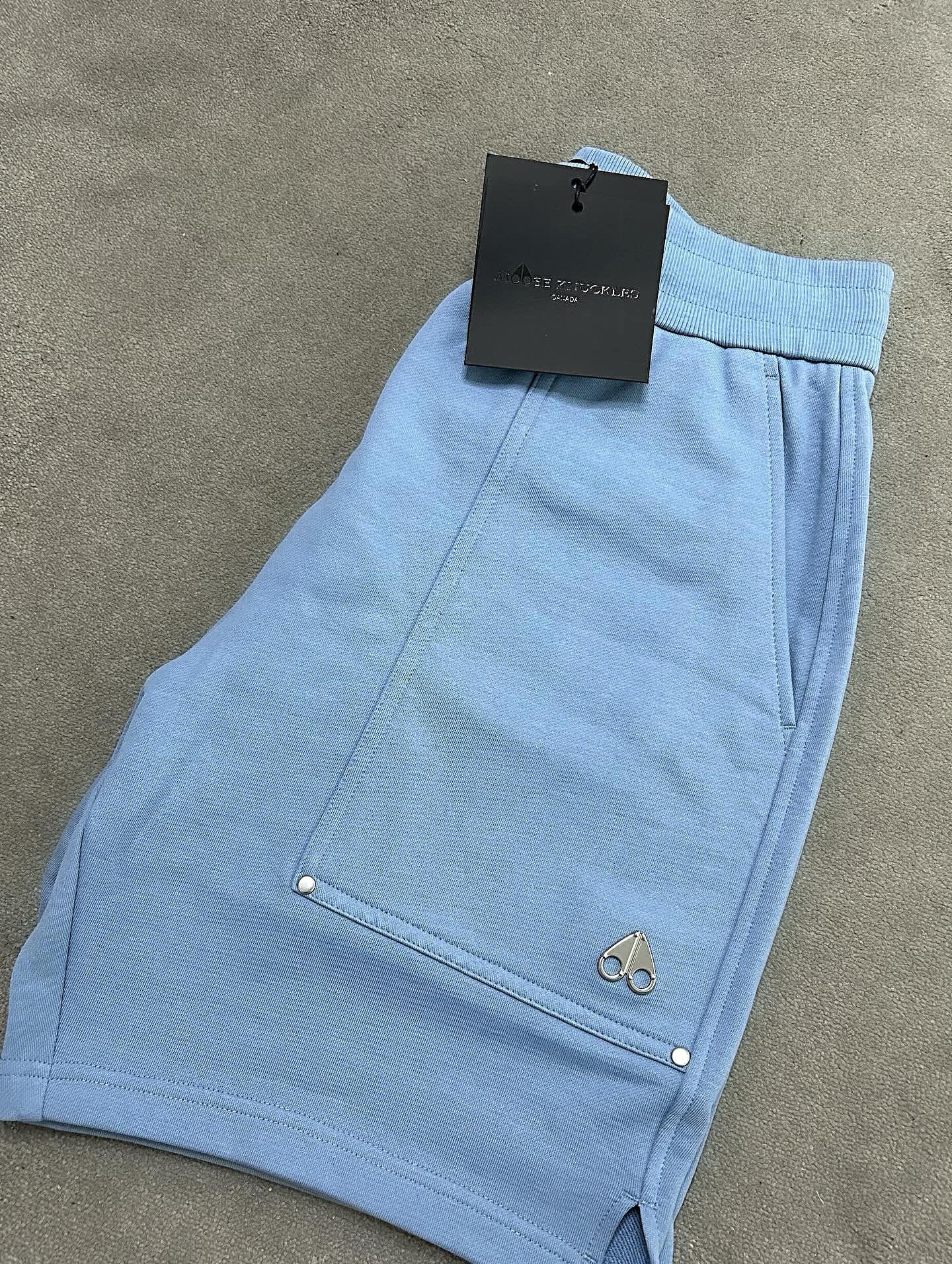 Moose Knuckles Blue Cotton Shorts